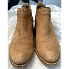 Naughty Monkey Tan Leather Western Embroidered Studded Boots Womens Size 9