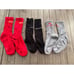 BALENCIAGA Lot Bundle of 3 Pairs Logo Socks Red White Grey