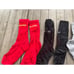 BALENCIAGA Lot Bundle of 3 Pairs Logo Socks Red White Grey