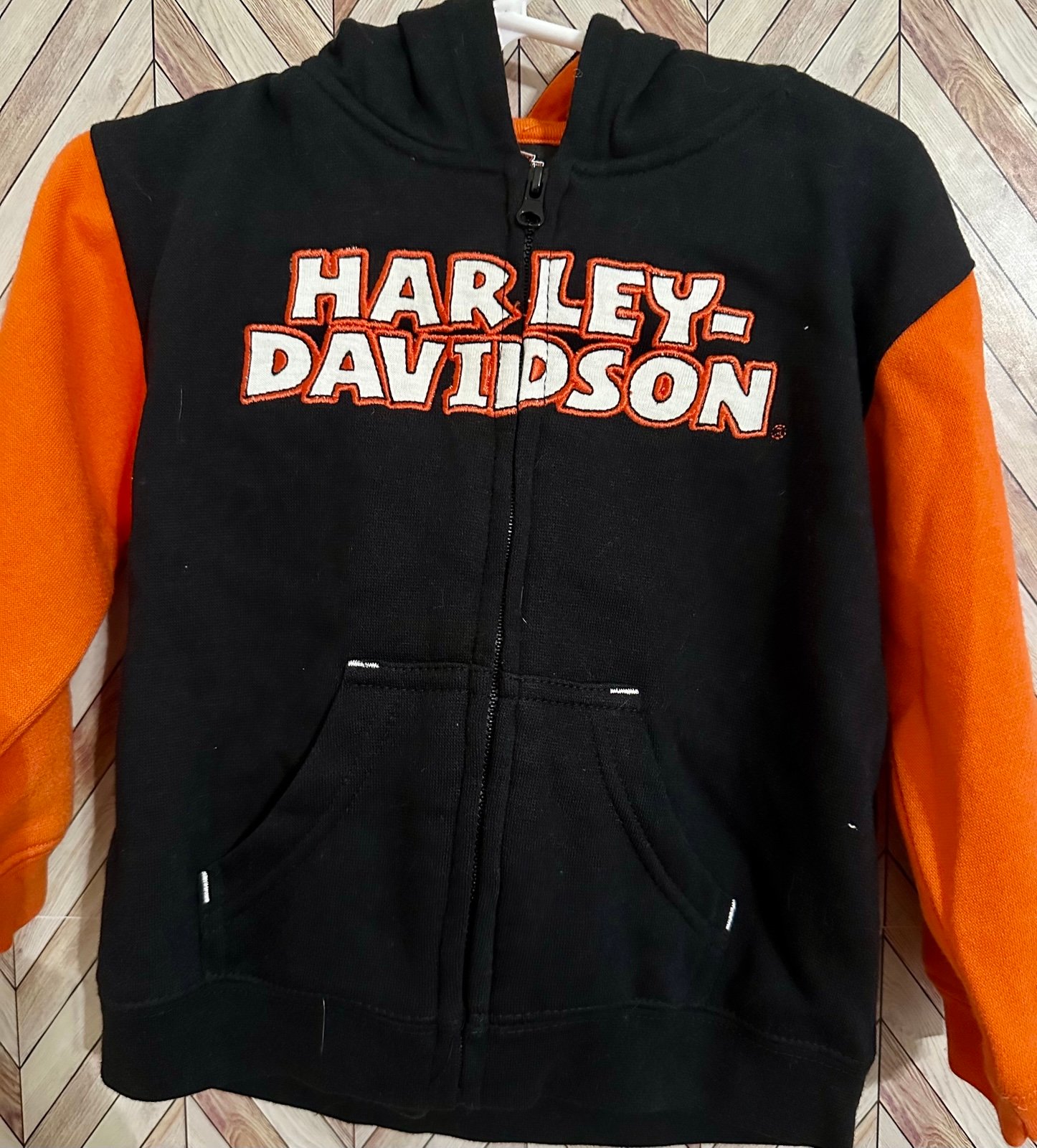 Harley Davidson Full Zip Hooded Jacket Sz 24M