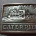 Vintage 1970's caterpillar brass belt buckle