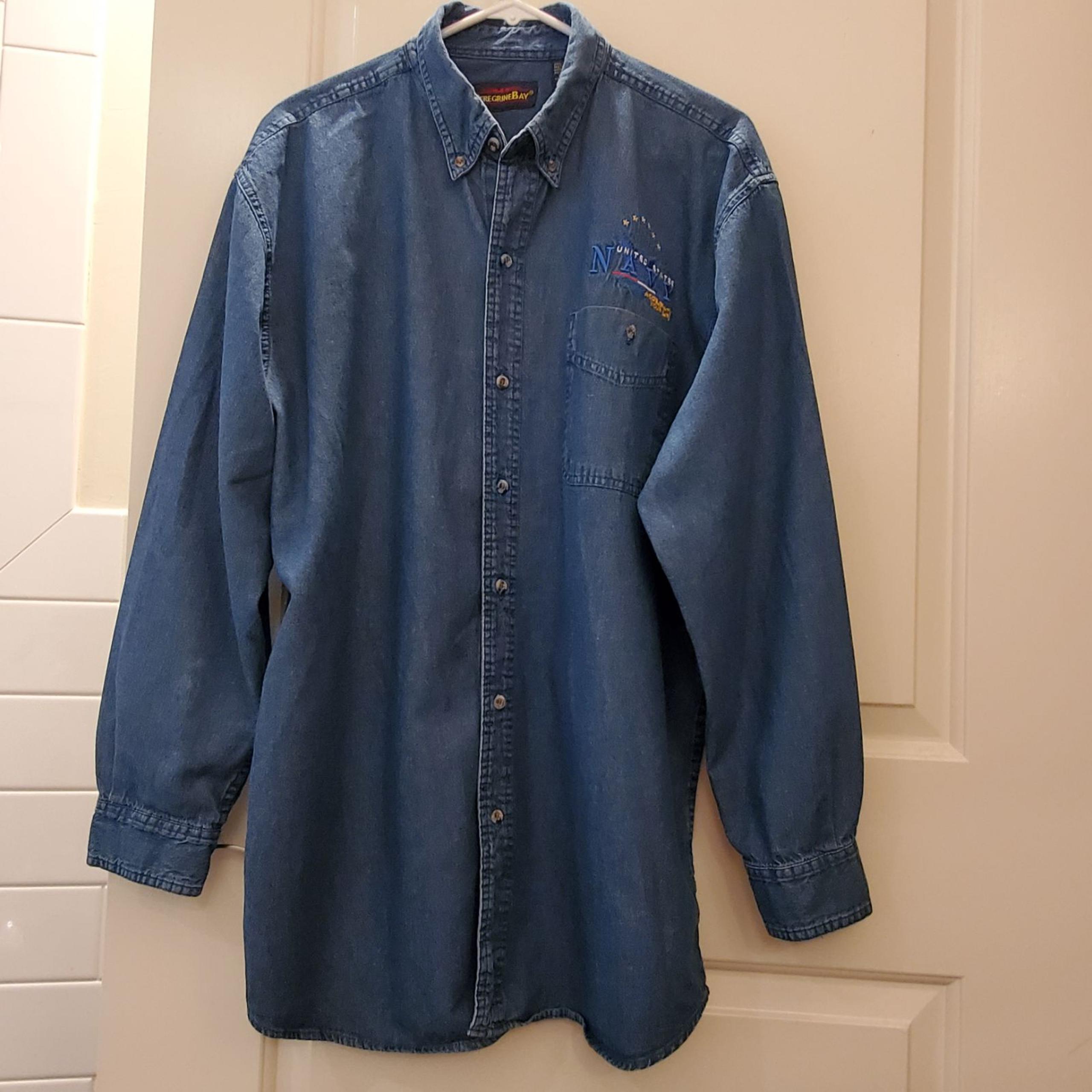 US Navy Embroidered Buttondown Jean Shir