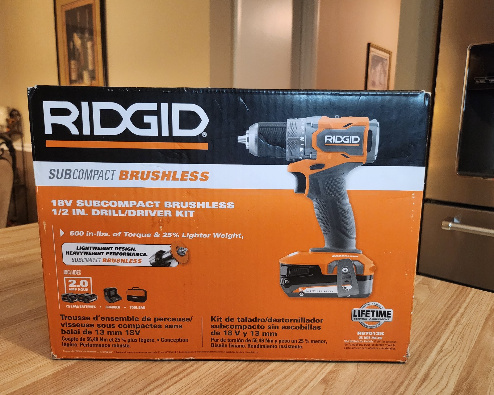 Ridgid 18V SubCompact Brushless Cordless Drill/Driver Kit