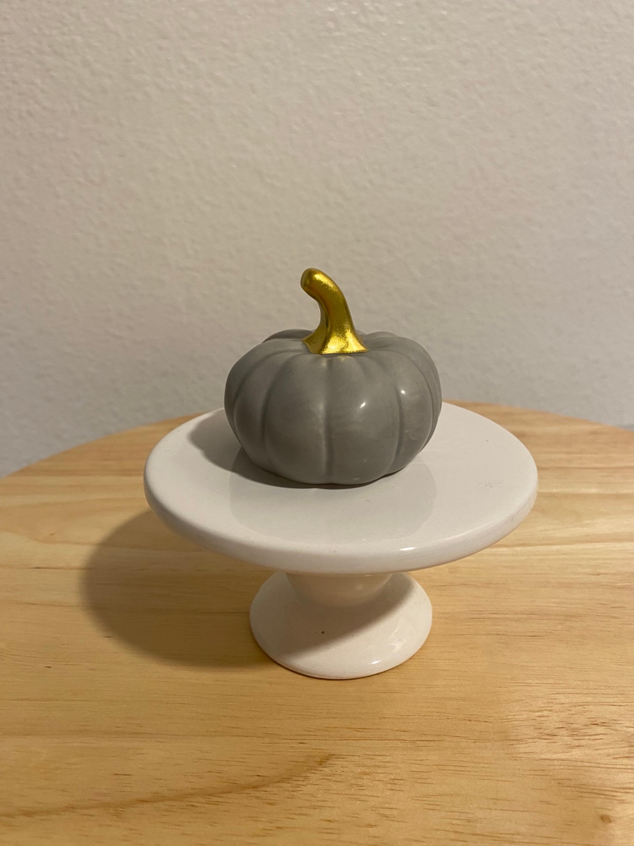 Target Mini Ceramic Grey Pumpkin Decor