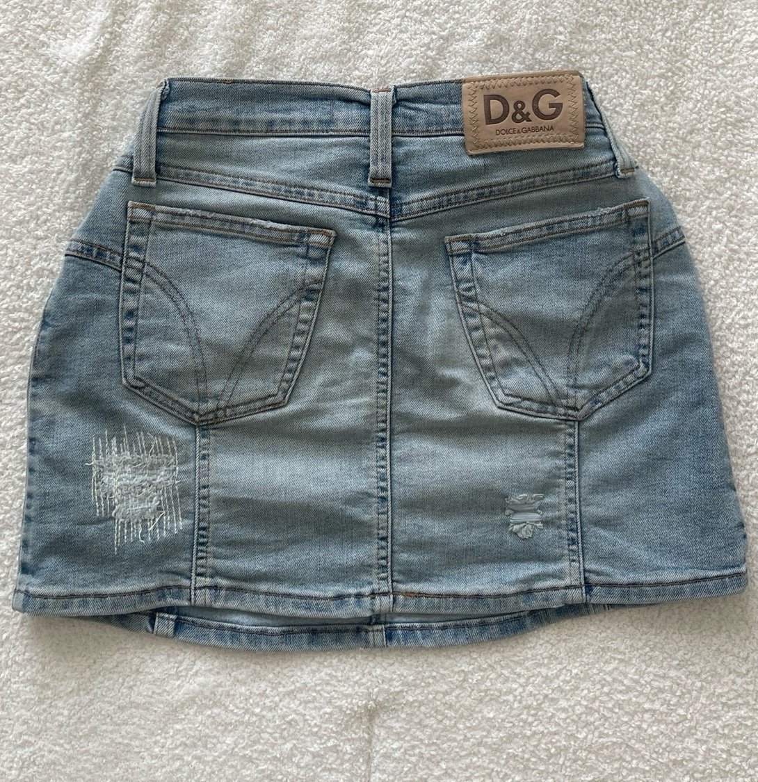 D&G Light Wash Denim Mini Skirt