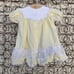 Vintage Alexis yellow ruffles lace bib dress