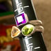 Vintage Heavy Amethyst Citrine Peridot Stone Sterling Silver Chakra Ring 11.5g!