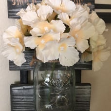 Set of 2 Rustic Grey Mason Jar Sconces for Home Decor