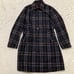 Excellent Condition Takeo Kikuchi Wool Bicolor Long Check Coat, Perfect for Adult Casual Style