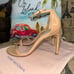 Stuart Weitzman Nunakedstraight Cream Strap Heel Size 7.5 Excellent Condition (W