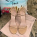 Stuart Weitzman Nunakedstraight Cream Strap Heel Size 7.5 Excellent Condition (W