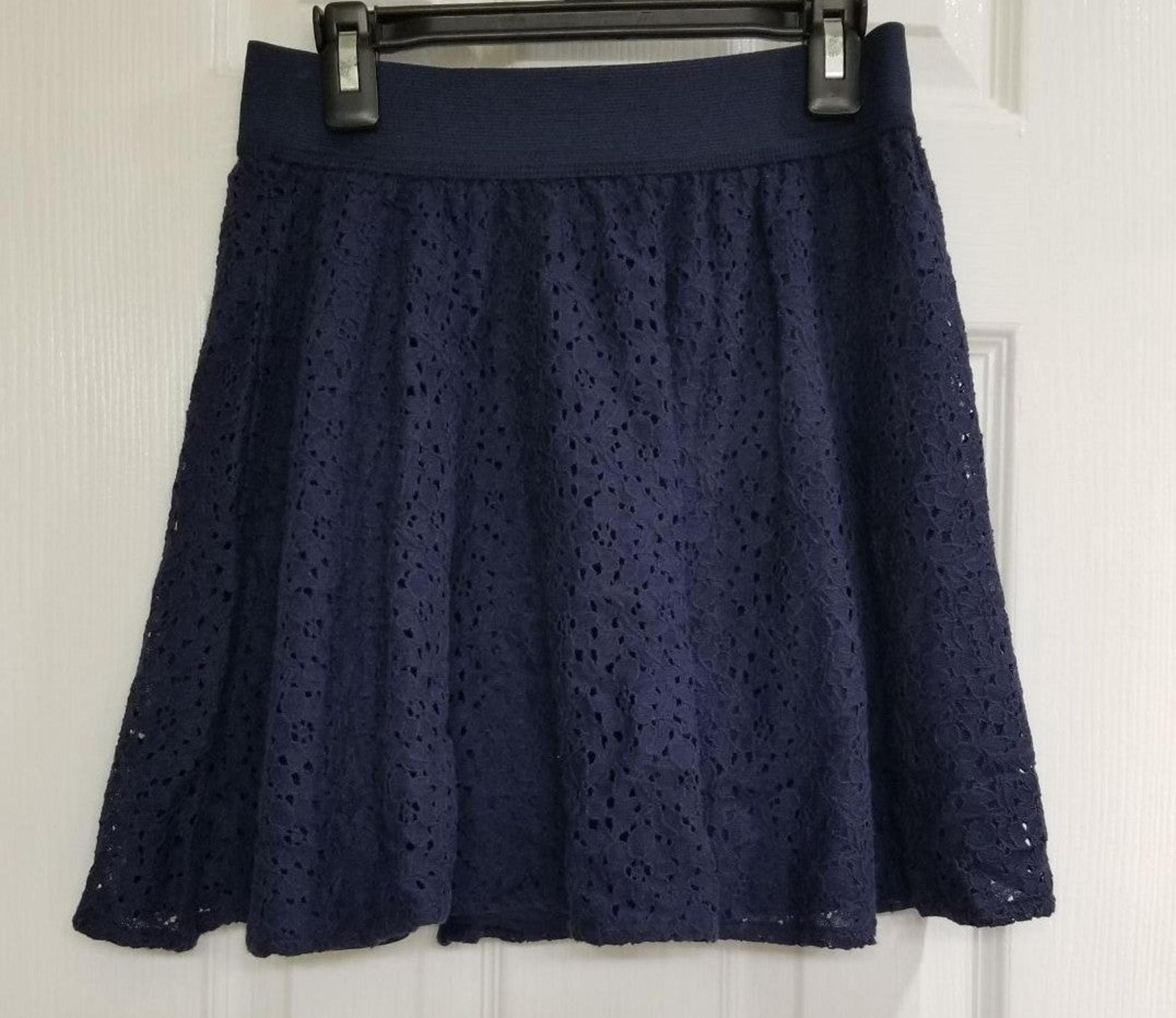Navy blue Lace Skater Skirt - Arizona Jean Company