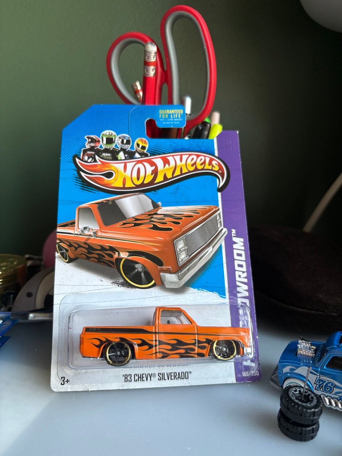 Hot Wheels Chevy 83 Silverado with black flames