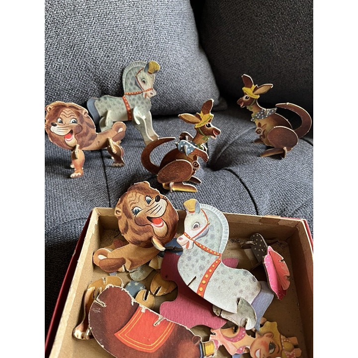Rare Ringling Bros.and Barnum & Bailey Circus Toys Cutouts lion, bear&more