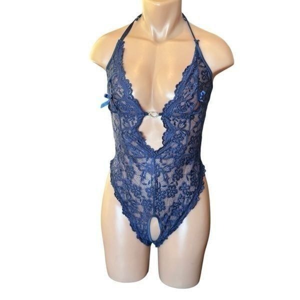 Blue Lace Teddy Lingerie