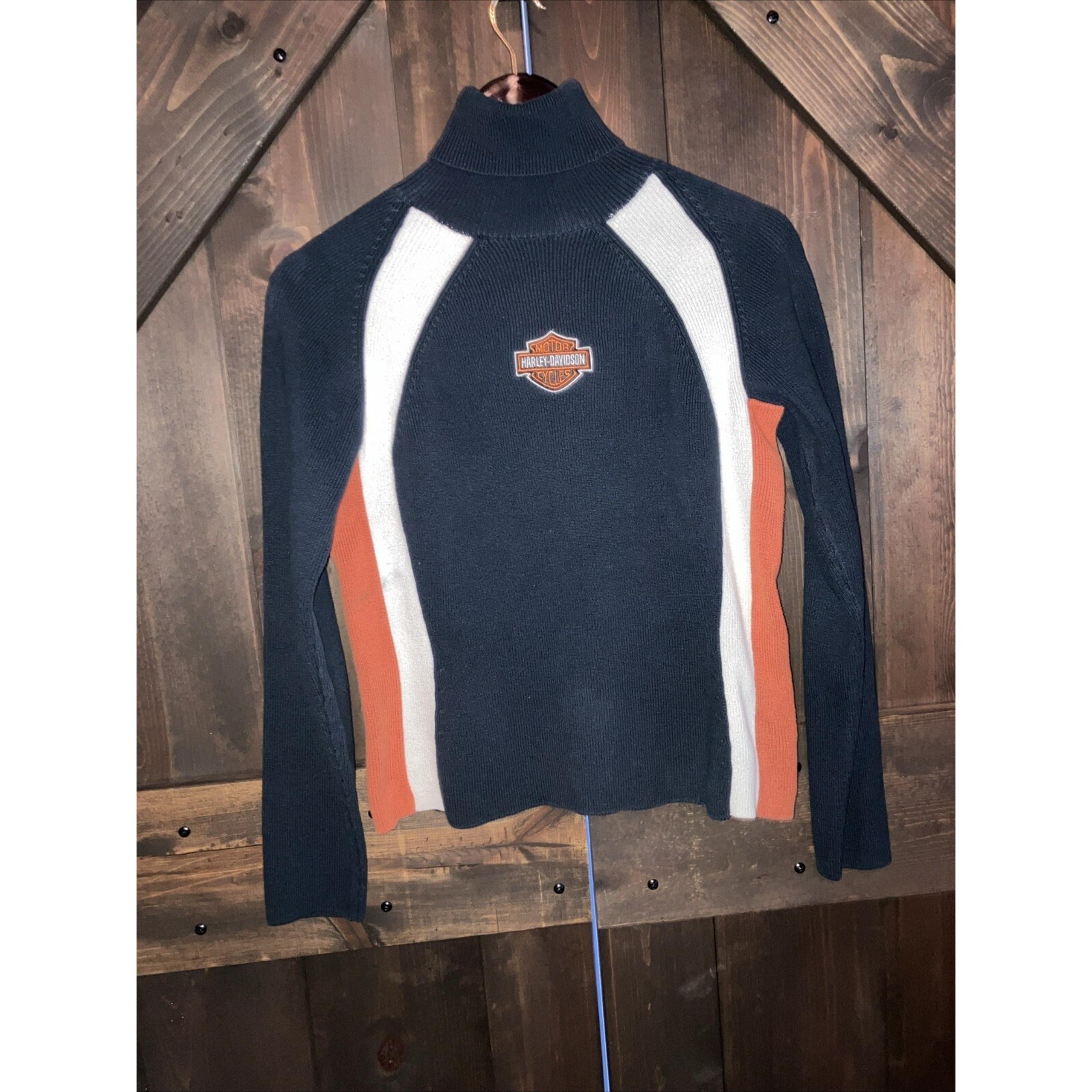 Harley Davidson American Legend Thermal Turtleneck Sweater Women's Large Vintage
