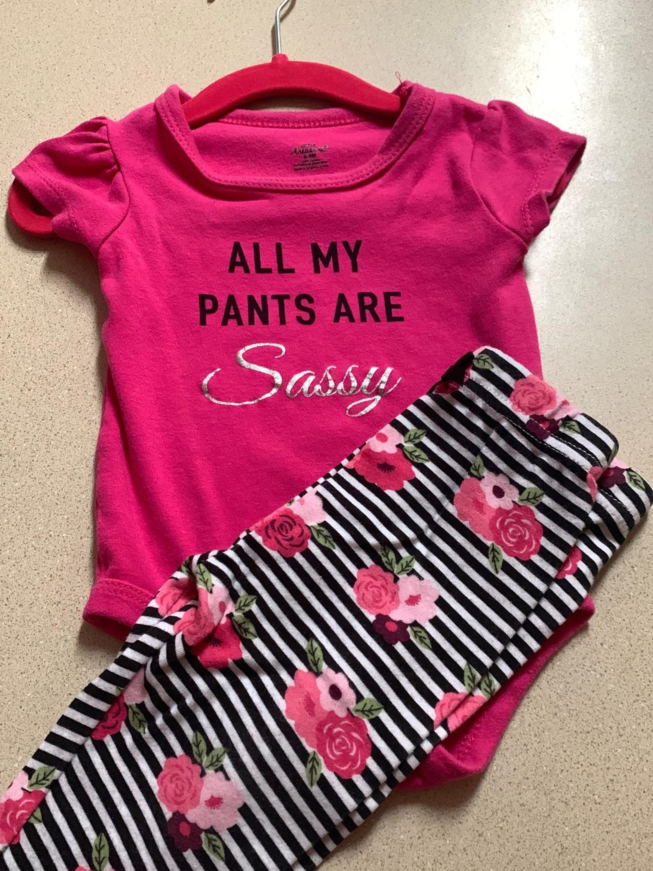 Baby girl sassy outfit 6-9 months