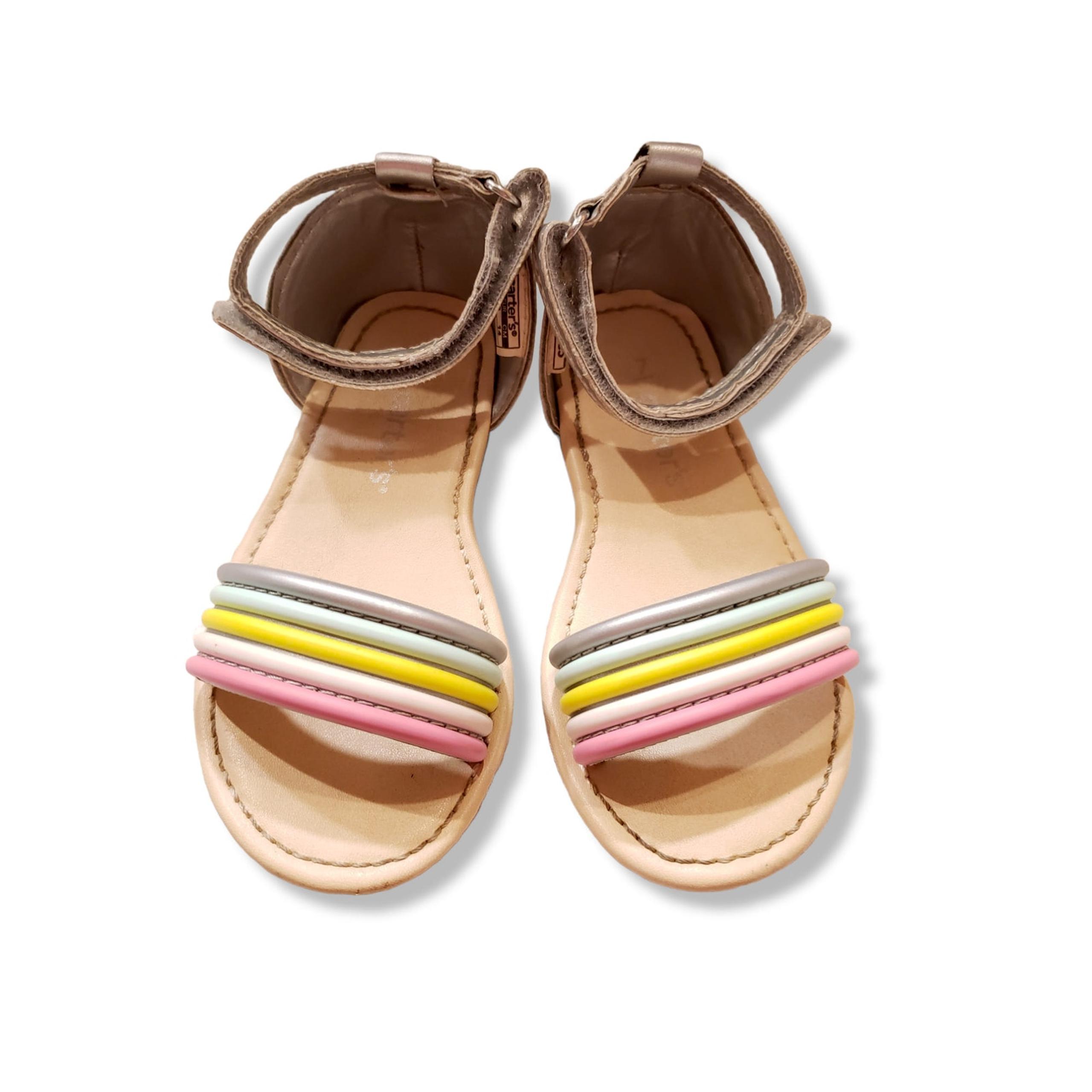 Carter's 7 Metallic Rainbow Gladiator Sandals