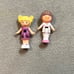 Vintage 1993 Polly Pocket Fairy Light Wonderland Star Compact Blue Bird 2 Dolls