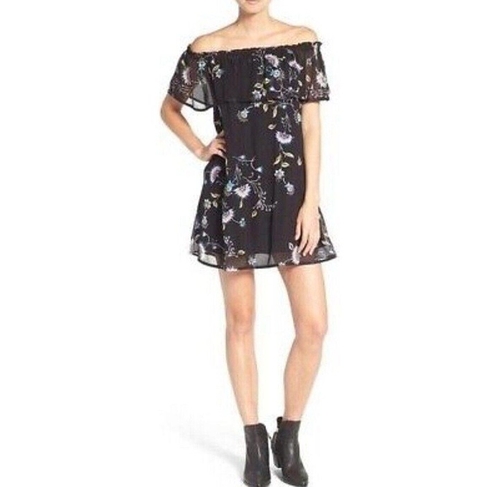 Rebecca Minkoff Dawson Floral Ruffled Mini Dress Size Small S