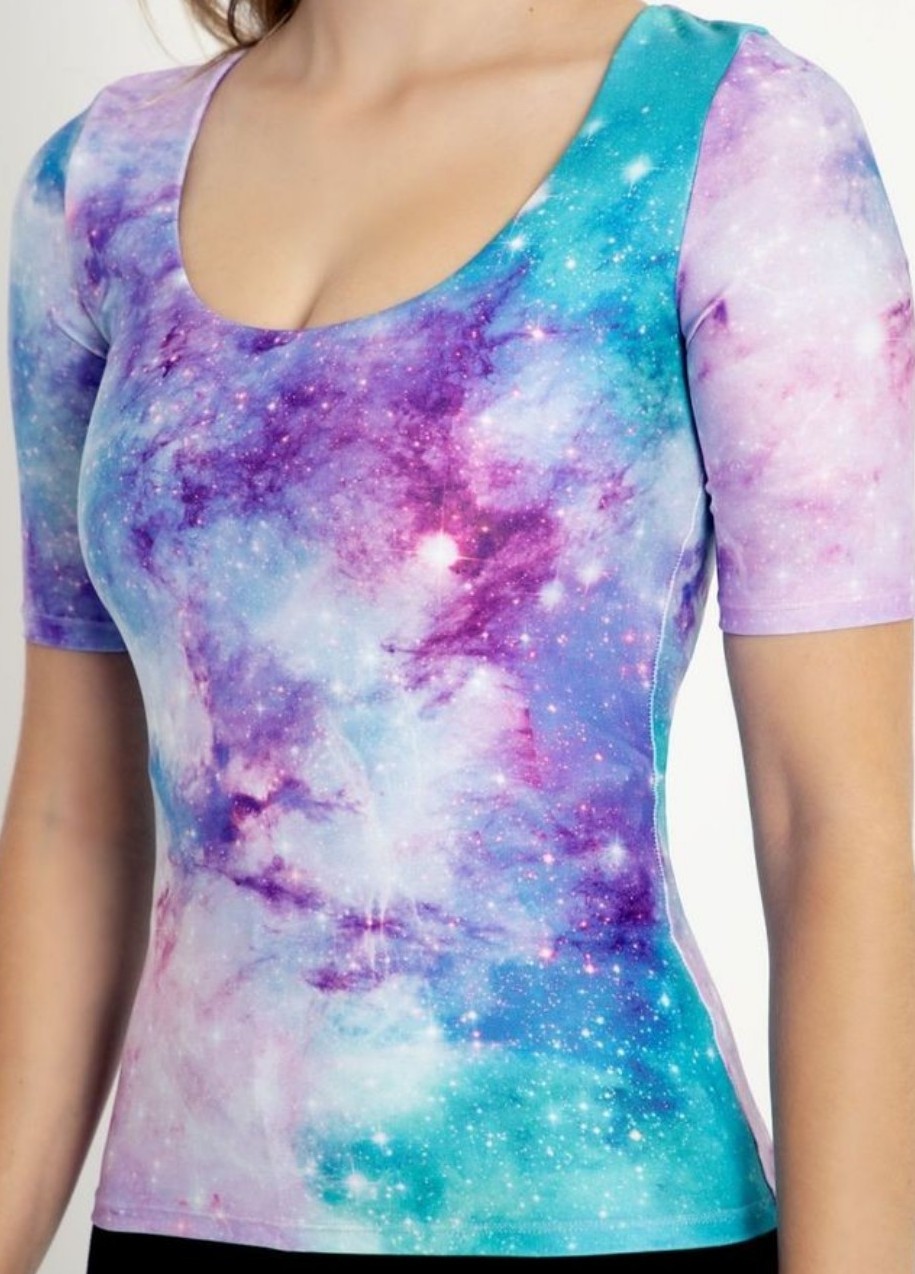 Black Milk Galaxy Fairyland short sleeve scoop top - size L