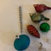 Large Lot Of 25 Christmas VINTAGE Ornaments Angels Bells Santa train bird