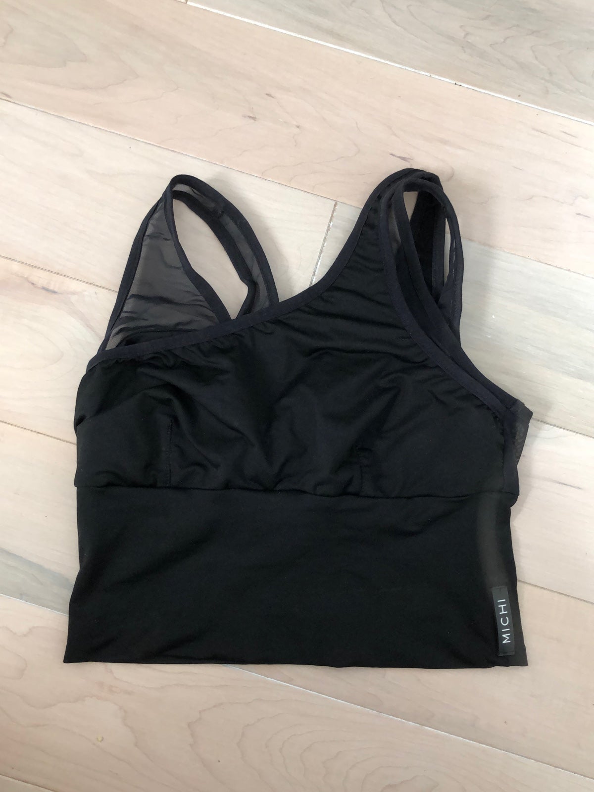 158 MICHI black bustier sports bra xs