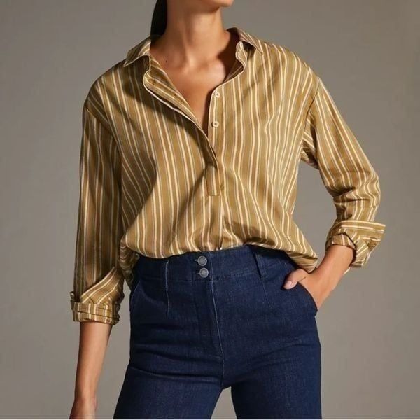 Anthropologie side button tunic blouse size XXS