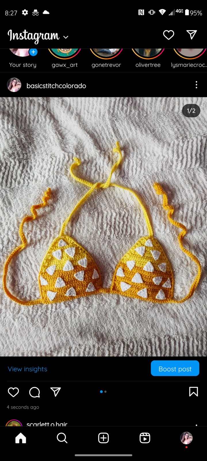 Crochet Zenitsu Top