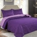 3PC Purple Reversible Bedspread Oversize Sea Shell Pattern Queen Size