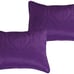 3PC Purple Reversible Bedspread Oversize Sea Shell Pattern Queen Size