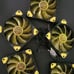 Apevia Gold/Yellow Chassis Fans 120mm
