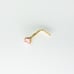 14kt gold Nose Piericng with a soft rose heart 20 gauge New