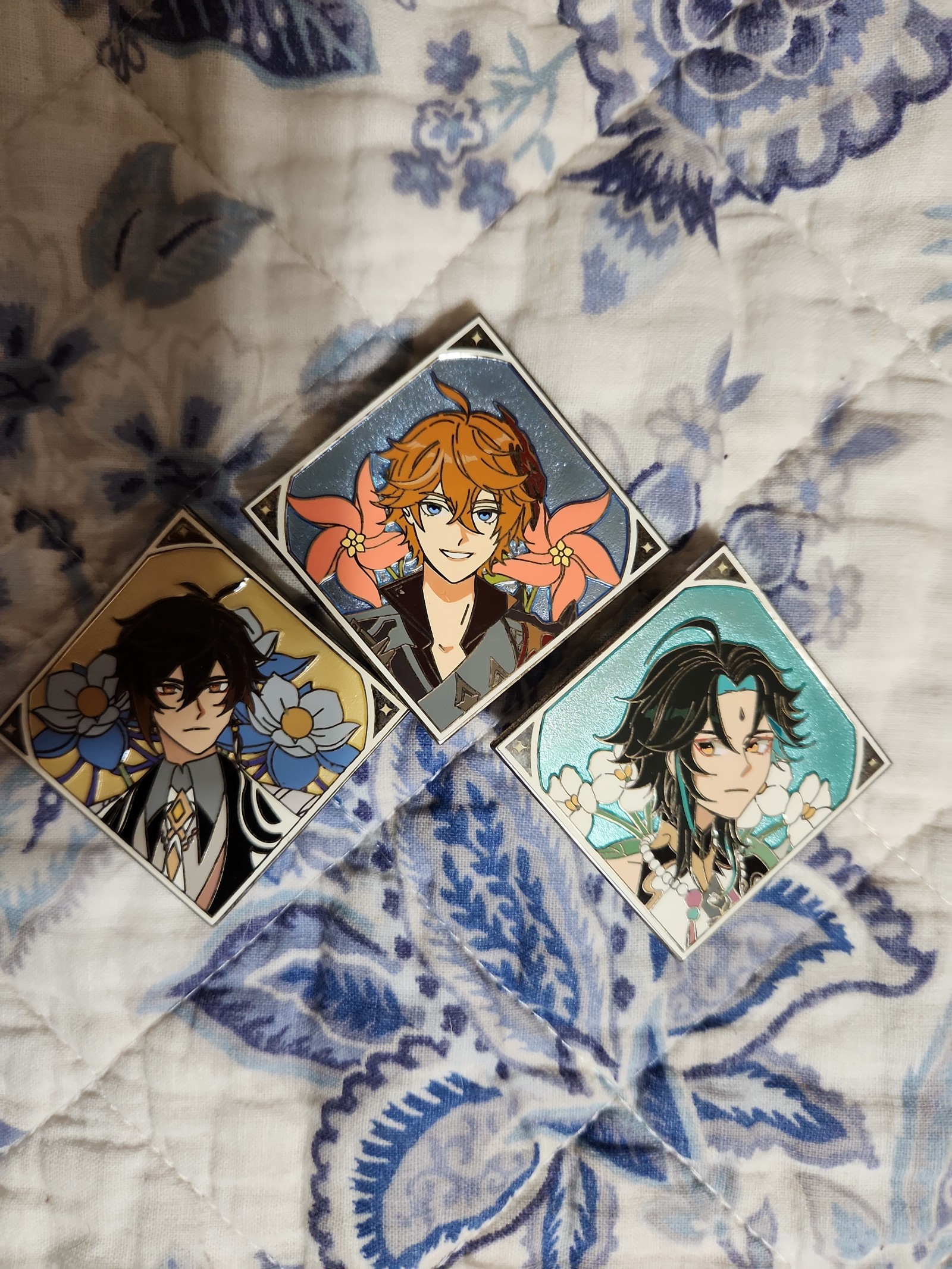 Genshin Impact FoxiPins Xiao Zhongli and Childe Tartaglia Enamel Pin