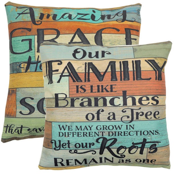 Guilian Polyester/Polyester Blend Throw Square Indoor/Outdoor Pillow Cover (Set