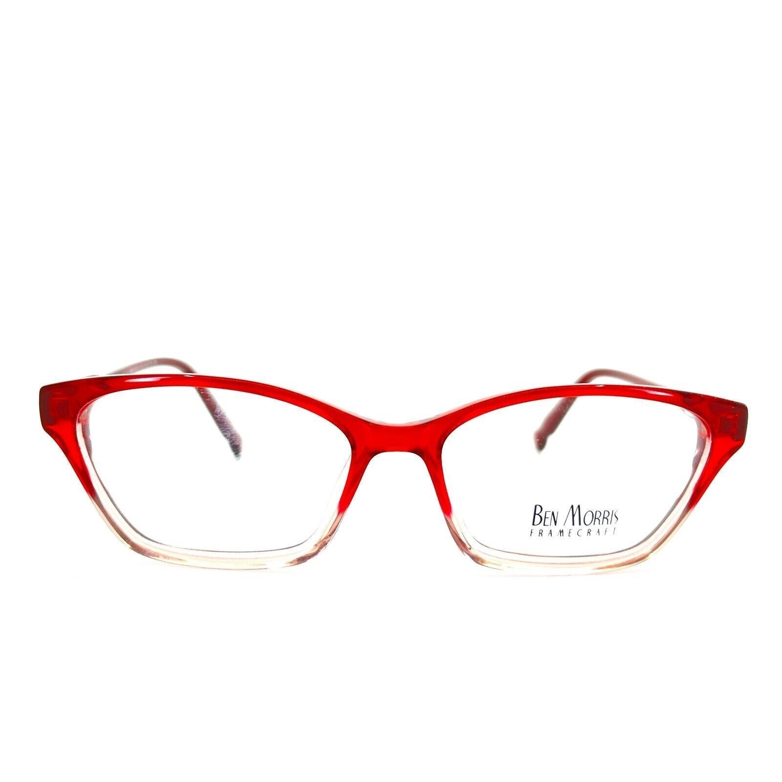Ben Morris Eyeglasses BM1020 C3 Red Cat Eye Full Rim Frames 51[]15 138 mm