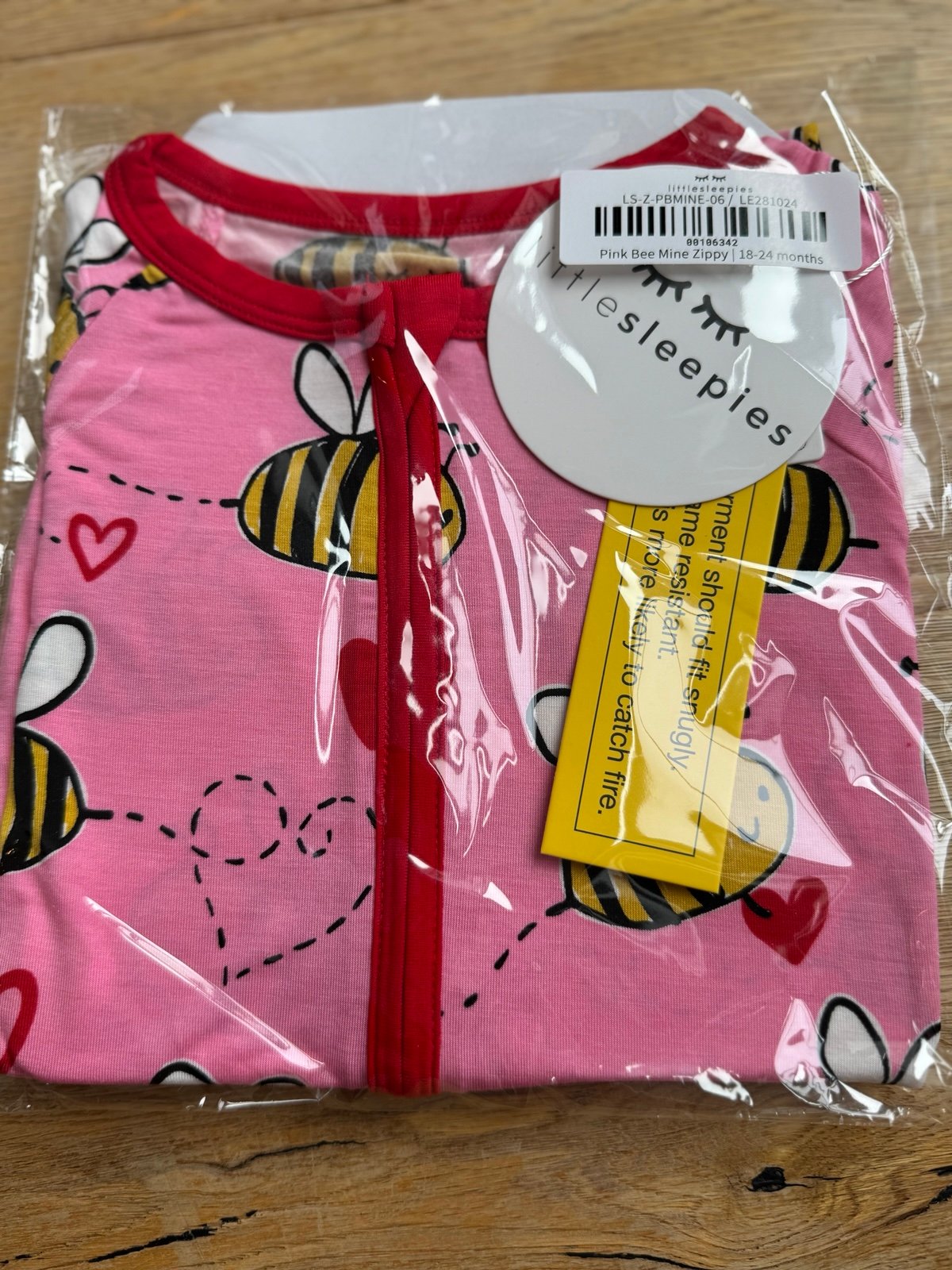 Little Sleepies bee mine zippy 18-24