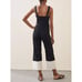 Anthropologie Maeve Jumpsuit Women's 10 Colette Linen Cropped Wide-Leg Overalls