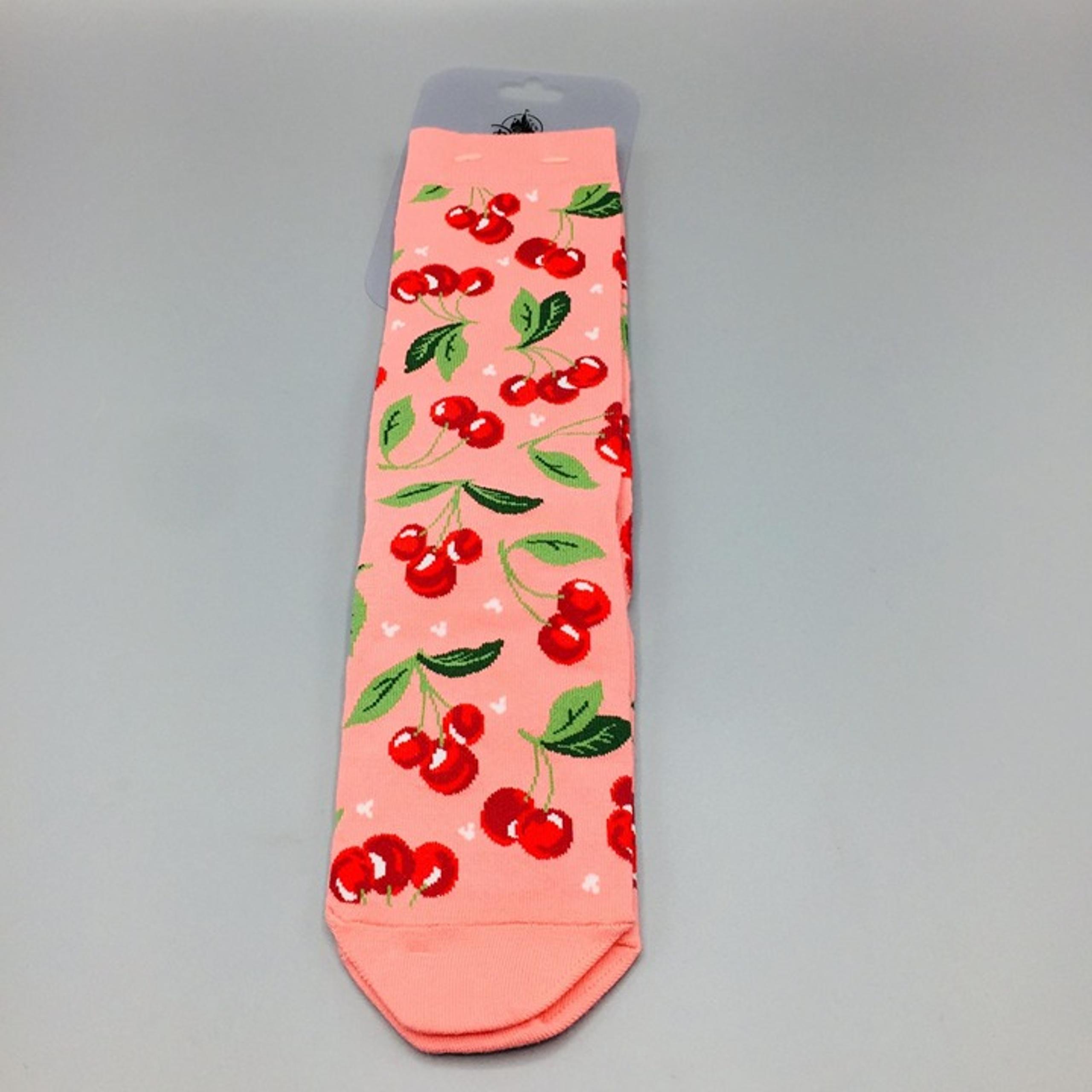 Disney Parks Mickey Mouse Cherries Women's Crew Socks 5-10