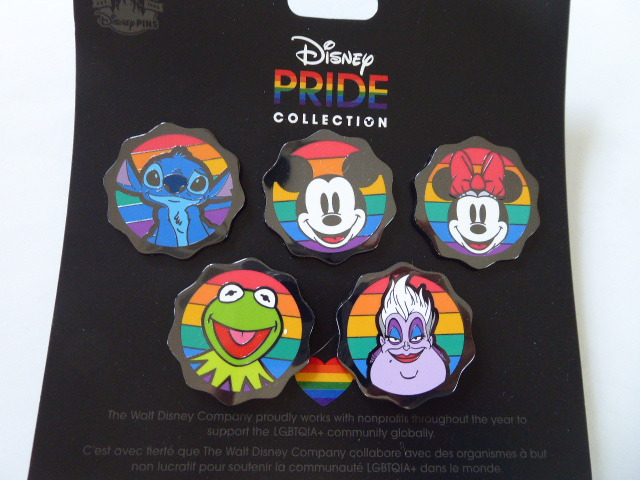 Disney Trading Pin 164763 Stitch, Mickey, Minnie, Kermit, Ursula - Rainbow -