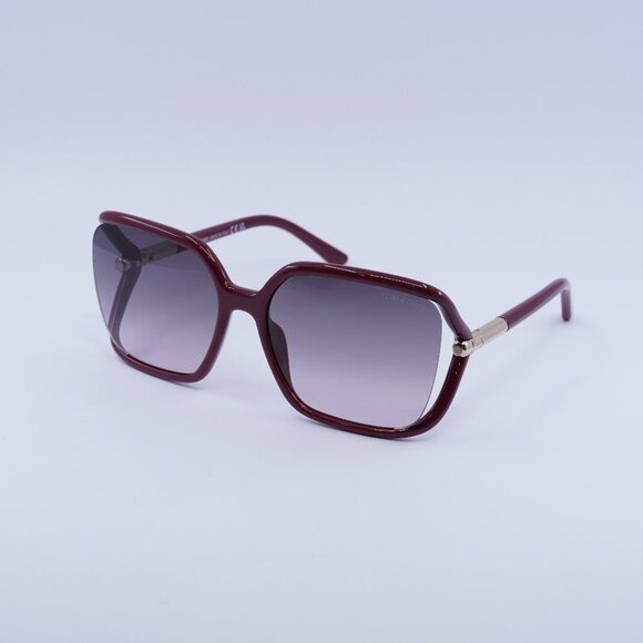 New Tom Ford Solange 02 FT1089 75B Sunglasses - Shiny Fuxia Frame