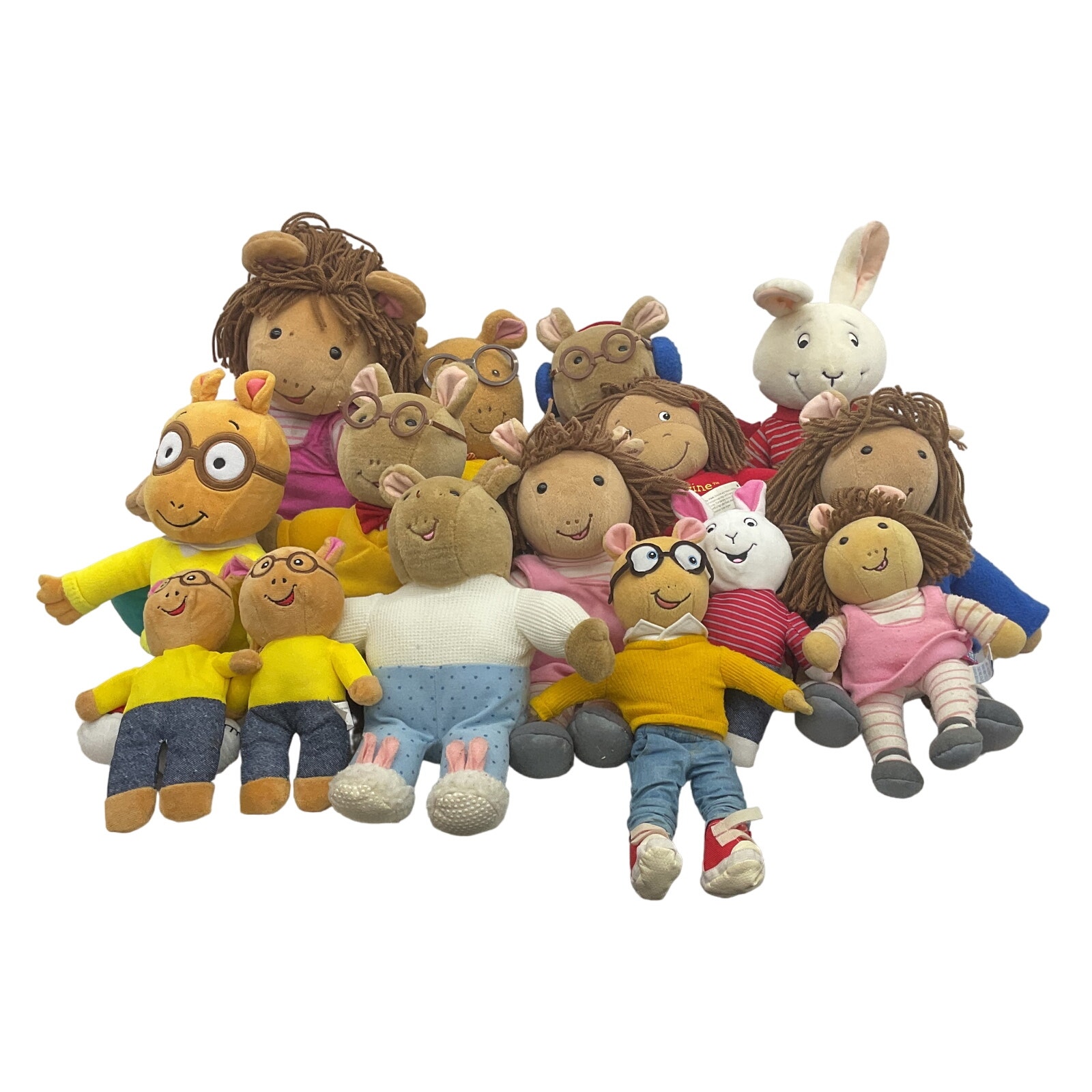 Vintage & Modern Mixed LOT PBS Arthur Cartoon Character Plush Dolls Preowned