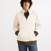 Madewell (Re)sourced Sherpa Half-Zip Sweatshirt Shacket Bone Size XXL