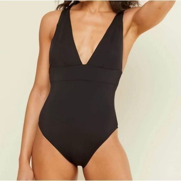 Andie Swim The Sardinia one-piece black swimsuit size Meduim NWT