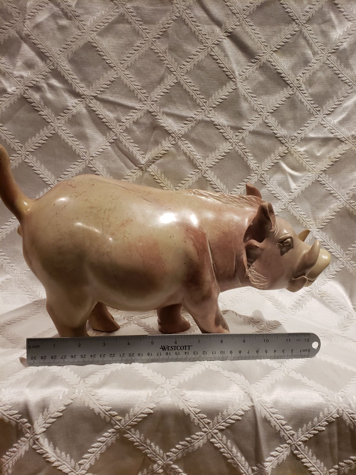 Kisii Stone Sculpture of Warthog by M.Gaiti