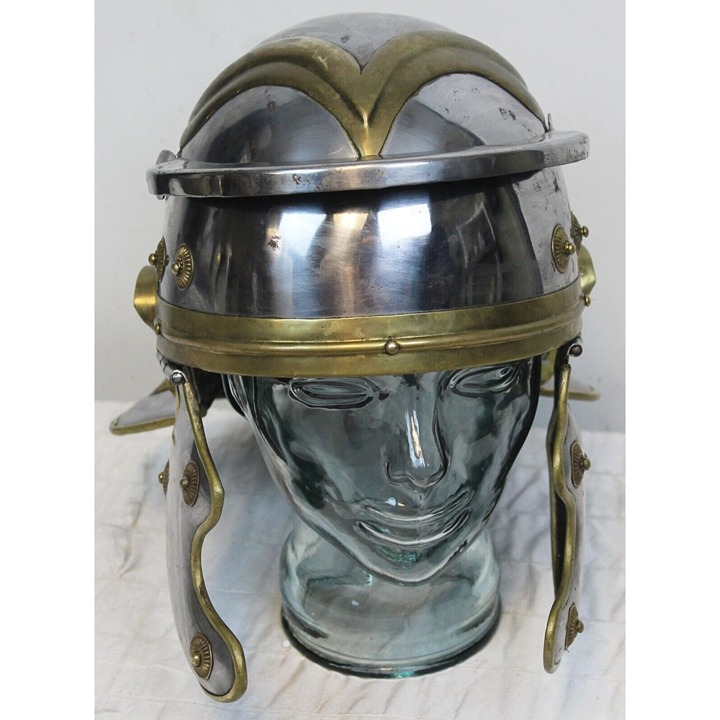 Imperial Gallic Roman Trooper Soldier Armor Metal Helmet Historical Reenactment