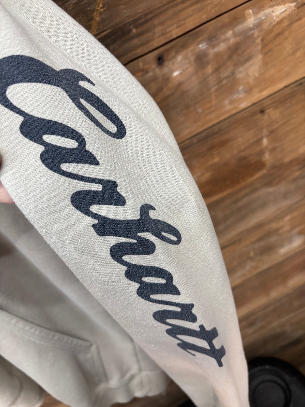 Carhartt x Hurley Mens Medium Hoodie Pullover Hooded Sweatshirt Cream