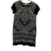 Johnny Was Black White Embroidered Tunic Linen Dress Size S Women