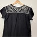Johnny Was Black White Embroidered Tunic Linen Dress Size S Women