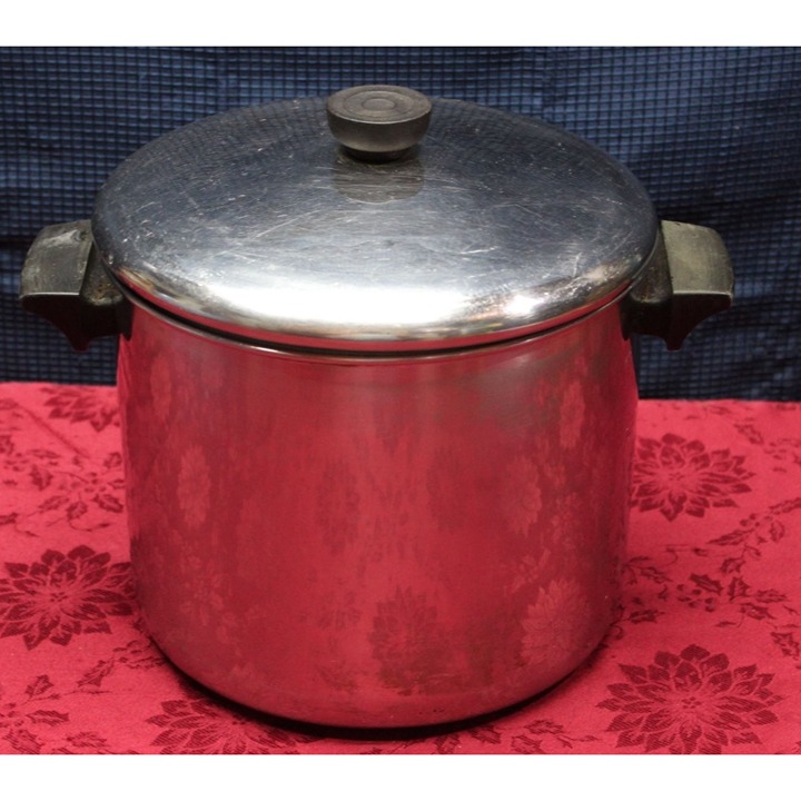 Revere Ware 8 Quart Stainless Bottom Stock Pot Soup pot